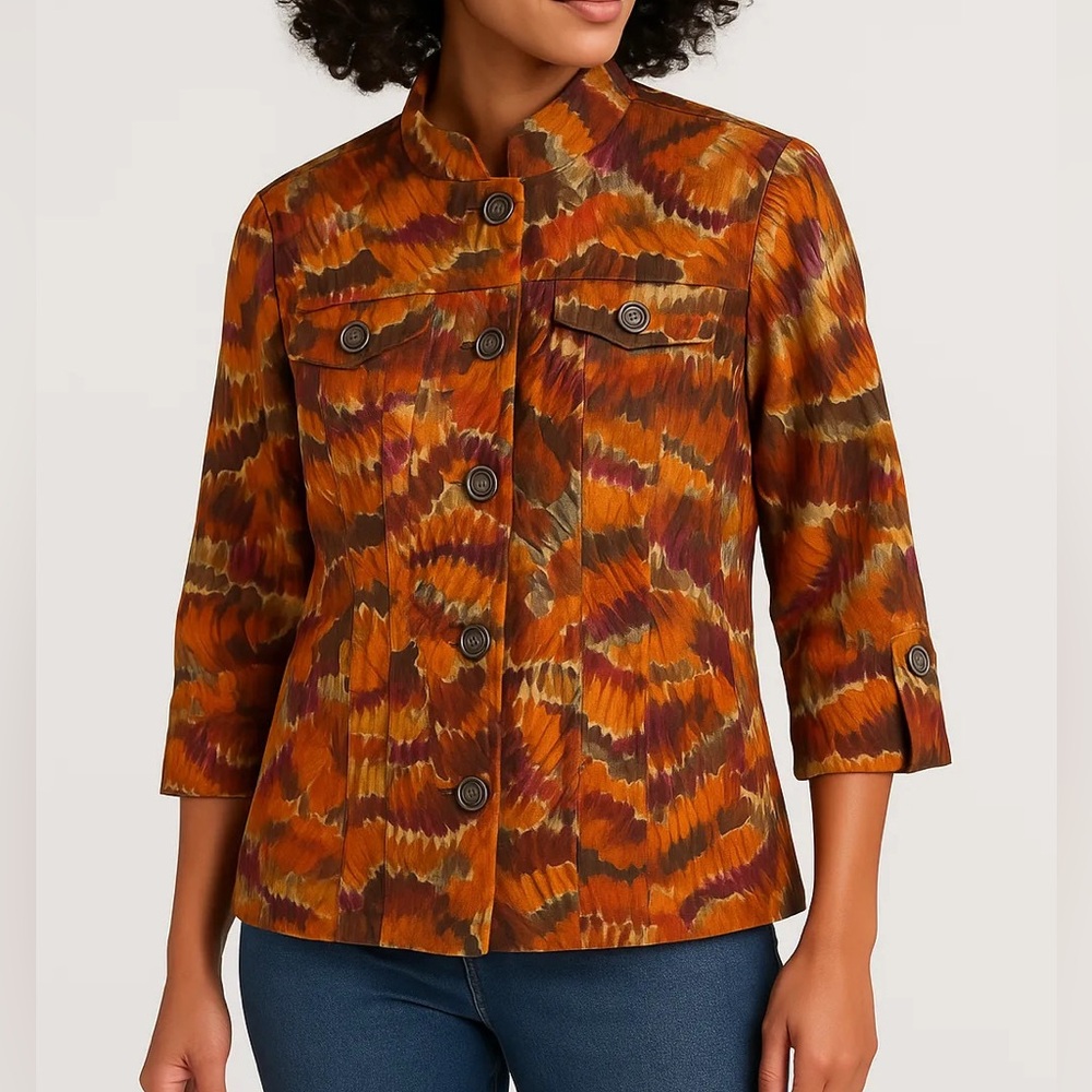 NWT Ruby Rd. Colorful Patterned Jacket